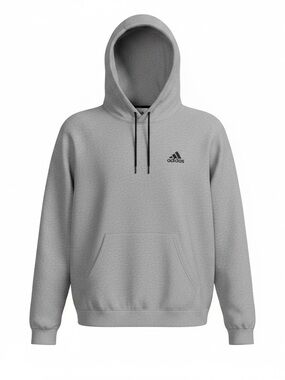 adidas Light Gray Pullover Hoodie with Logo